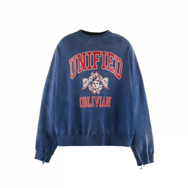 復古 字母 UNIFIED OBLIVIAN 天使 潮流 上衣 長袖 TEE-細節圖2