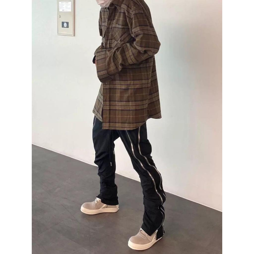 潮流 雙拉鍊 休閒褲 長褲-細節圖2