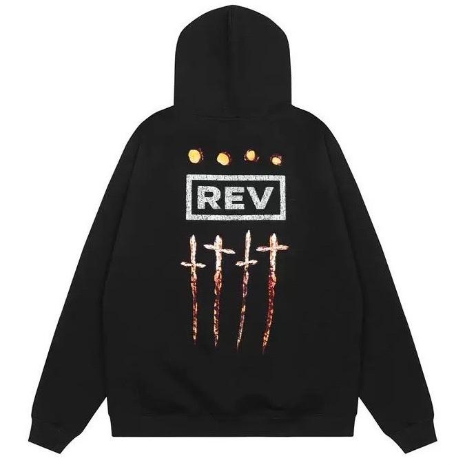 搖滾 ANUEL Lightning REAPER 潮流 上衣 連帽 長袖 TEE-細節圖3