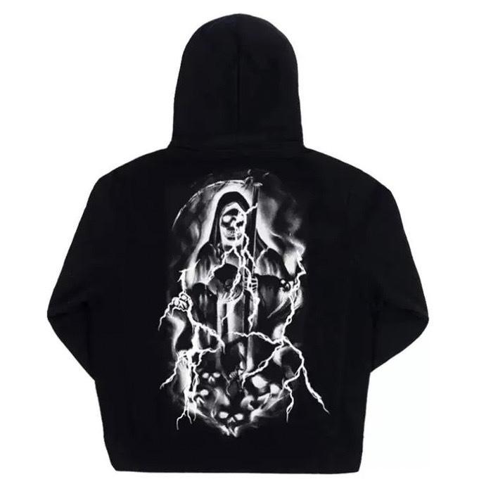 搖滾 ANUEL Lightning REAPER 潮流 上衣 連帽 長袖 TEE-細節圖5