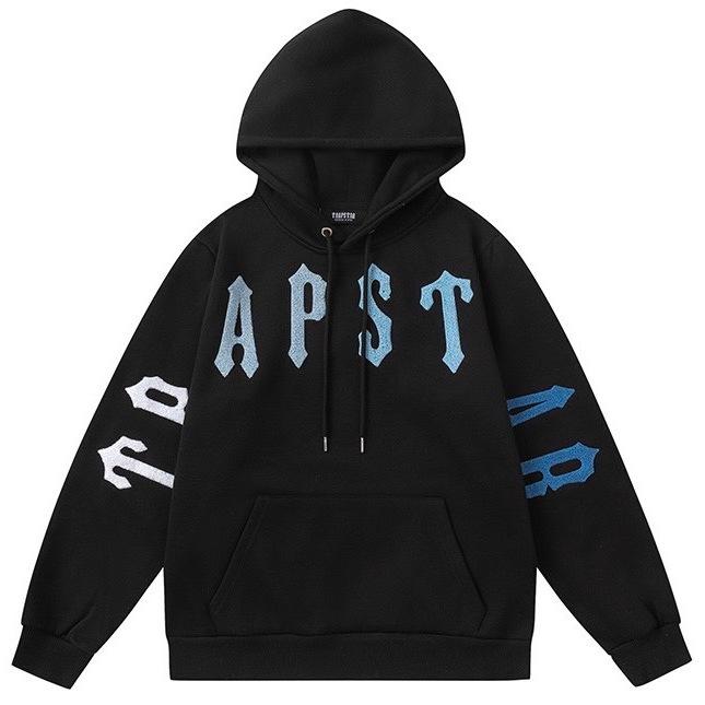 漸層 絨布 刺繡 字母 trapstar HOODIE 連帽 長袖 帽TEE-細節圖2