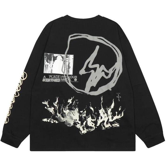 TRAVIS 字母 閃電 塗鴉 潮流 上衣 LONG SLEEVE 長袖 TEE-細節圖2