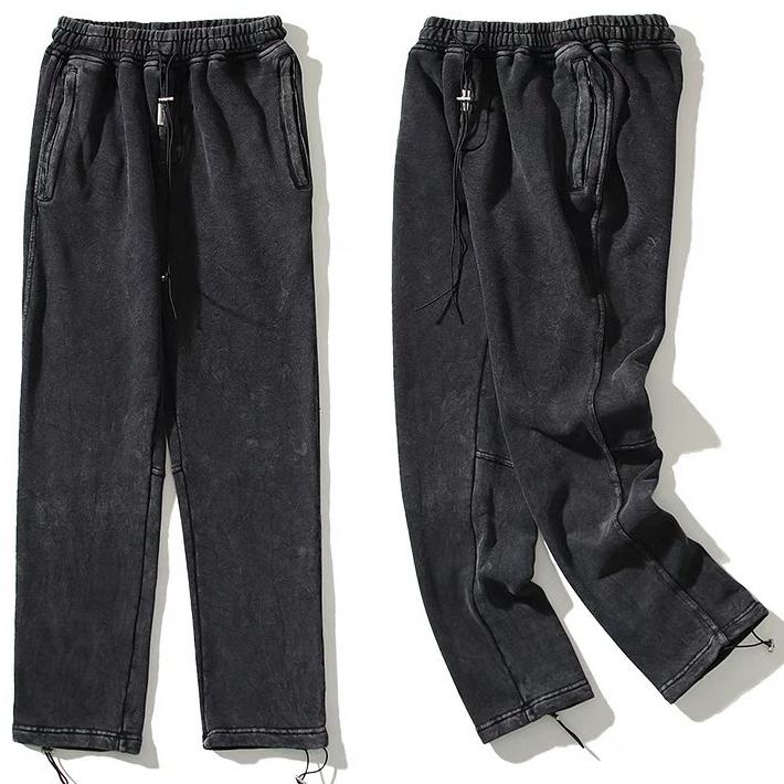 KANYE TRAVIS 復古 水洗 潮流 時尚 休閒褲 長褲-細節圖3