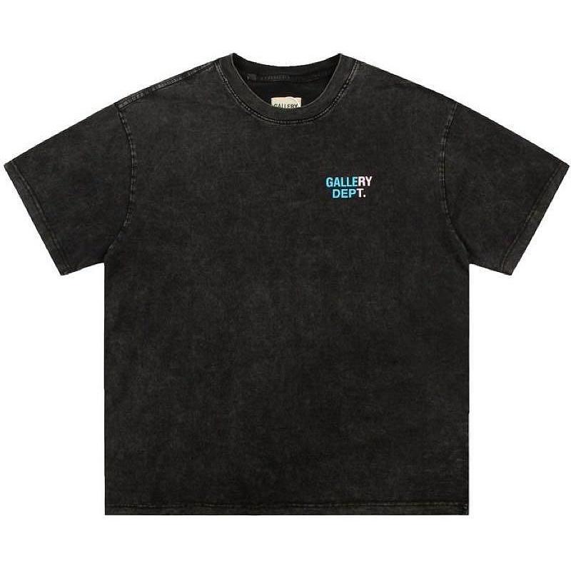 復古 水洗 字母 漸層色 潮流 上衣 T-SHIRT 短袖 TEE-細節圖2