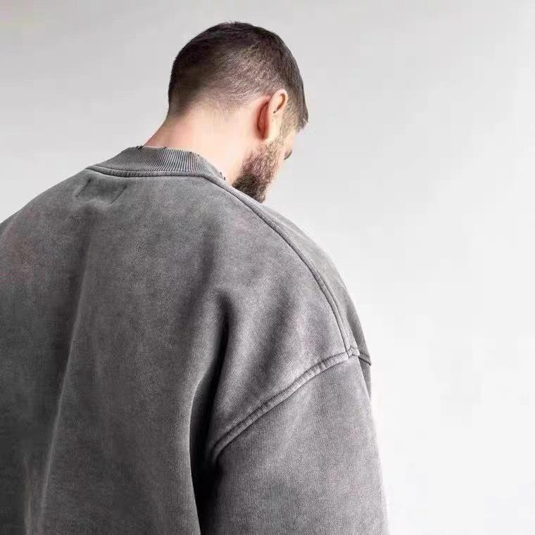 復古 水洗 素面 CREWNECK 潮流 上衣 長袖 大學 TEE-細節圖3