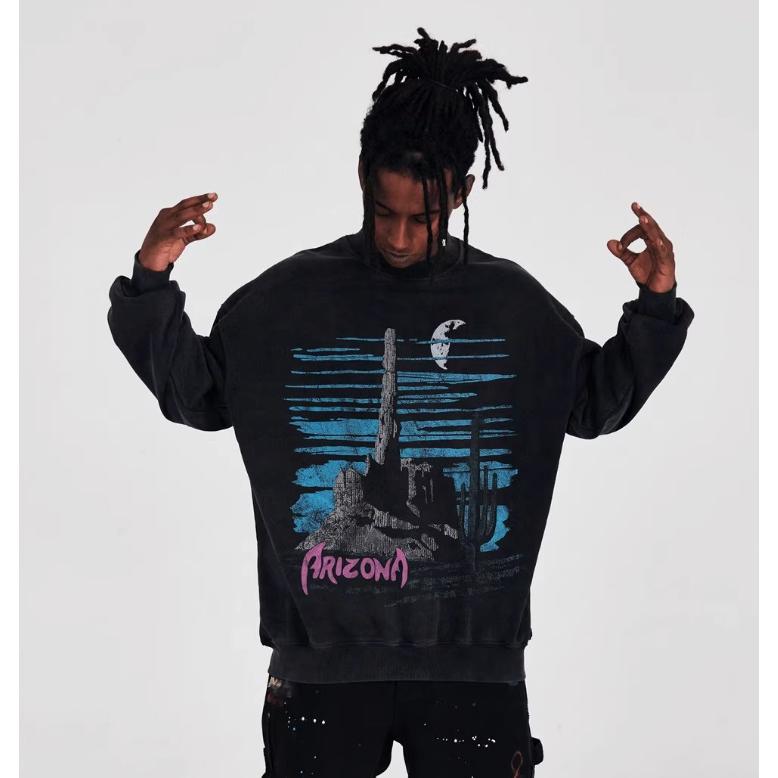 復古 gallery dept 月亮 仙人掌 字母 CREWNECK 潮流 上衣 長袖 TEE-細節圖2