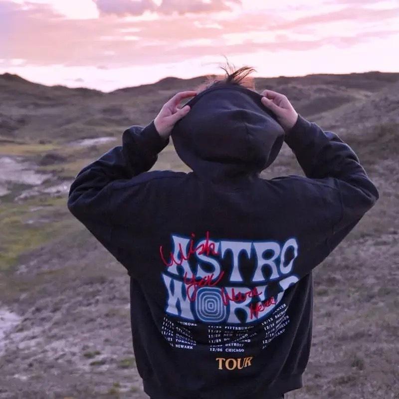 SWEATSHIRT HOODIE TRAVIS KANYE 閃電 字母 潮流 連帽 長袖 帽TEE-細節圖6