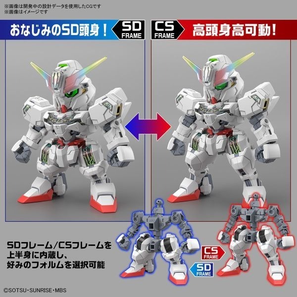 全新現貨 BANDAI SD鋼彈 SDCS 020 異靈鋼彈 水星的魔女 組裝模型-細節圖5