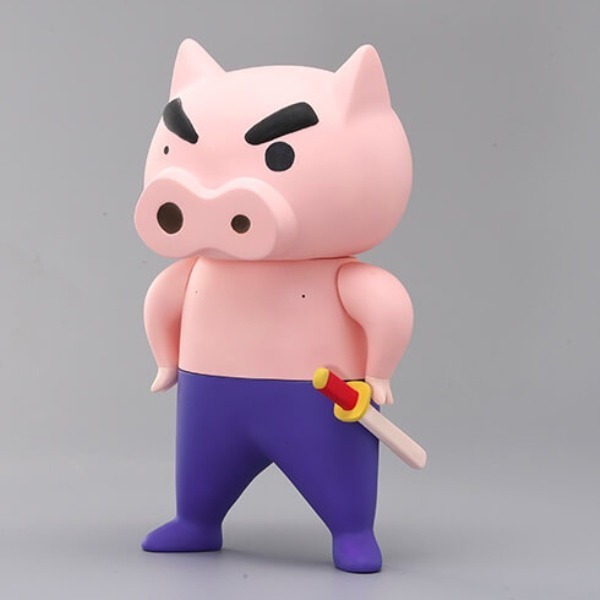 全新現貨 BANDAI PLEX 蠟筆小新 軟膠公仔 肥嘟嘟左衛門 25cm 不理不理左衛門收藏公仔-細節圖3