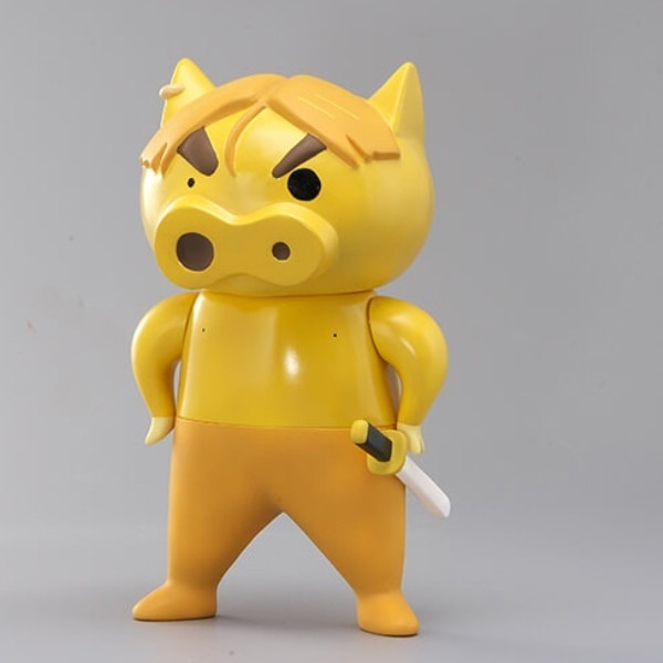 全新現貨 BANDAI PLEX 蠟筆小新 軟膠公仔 金色肥嘟嘟左衛門 25cm 不理不理左衛門收藏公仔-細節圖2