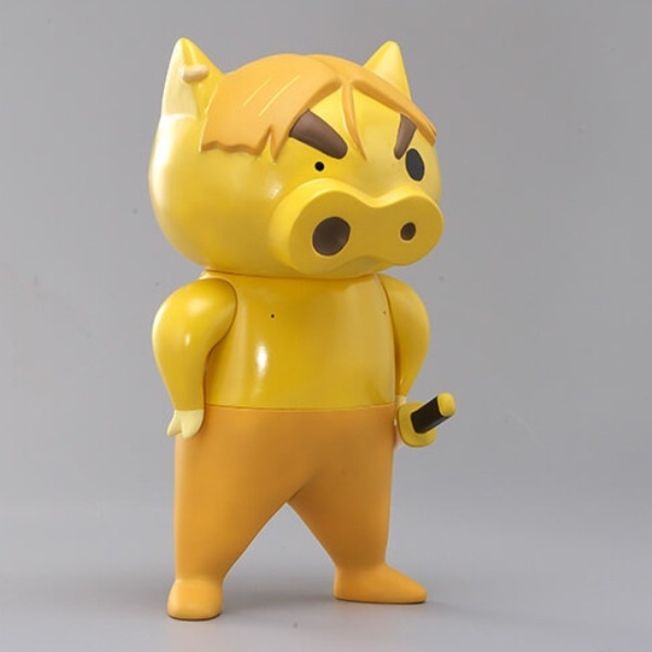 全新現貨 BANDAI PLEX 蠟筆小新 軟膠公仔 金色肥嘟嘟左衛門 25cm 不理不理左衛門收藏公仔-細節圖3