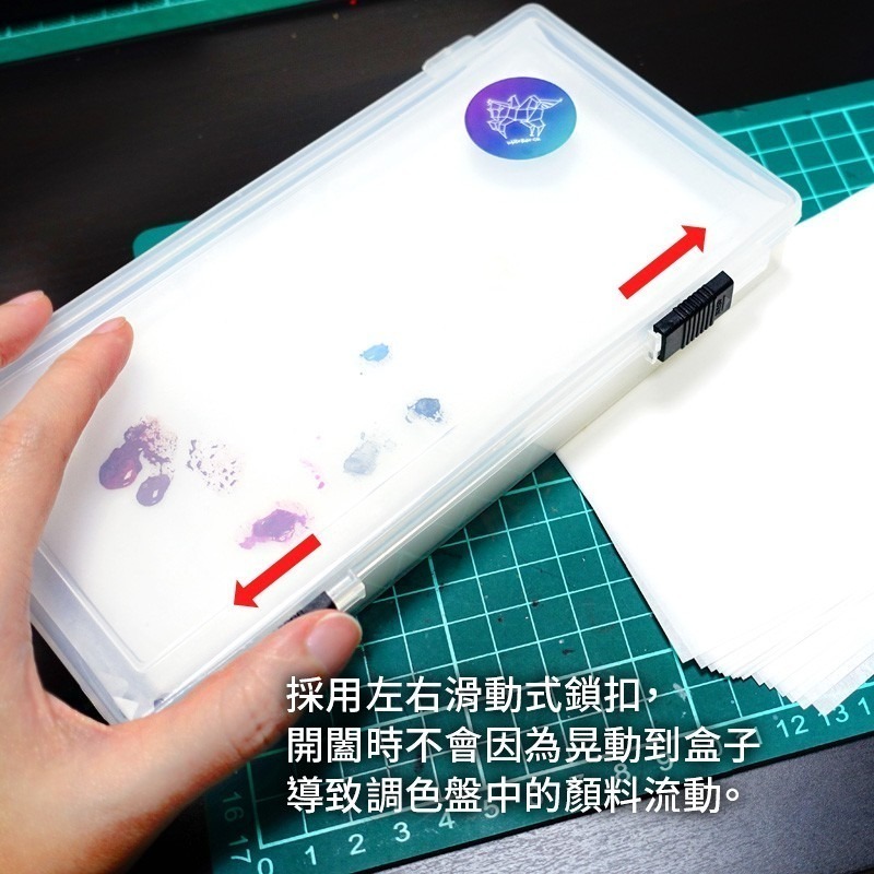 白色木馬號好用工具 WBT0004 水漆專用 濕式調色盤 濕盤 附吸水海綿/20張調色紙 模型工具-細節圖6