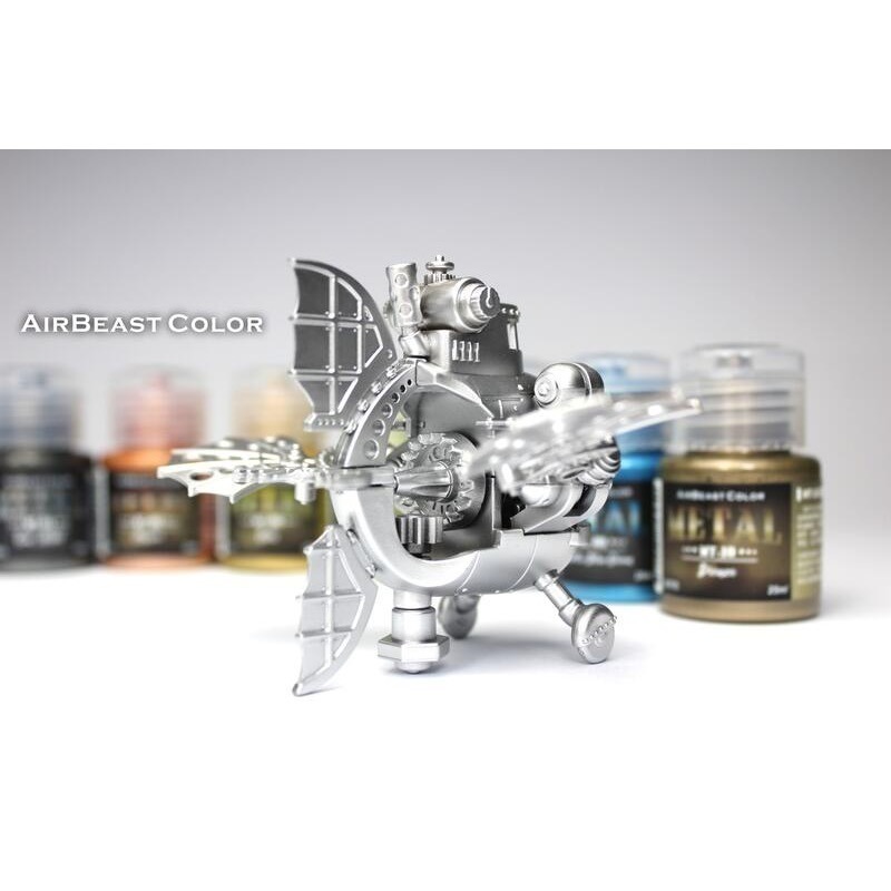 AirBeast Color 水性壓克力系顏料 METAL 金屬色 13色 25ml 噴塗筆塗皆適用-細節圖2