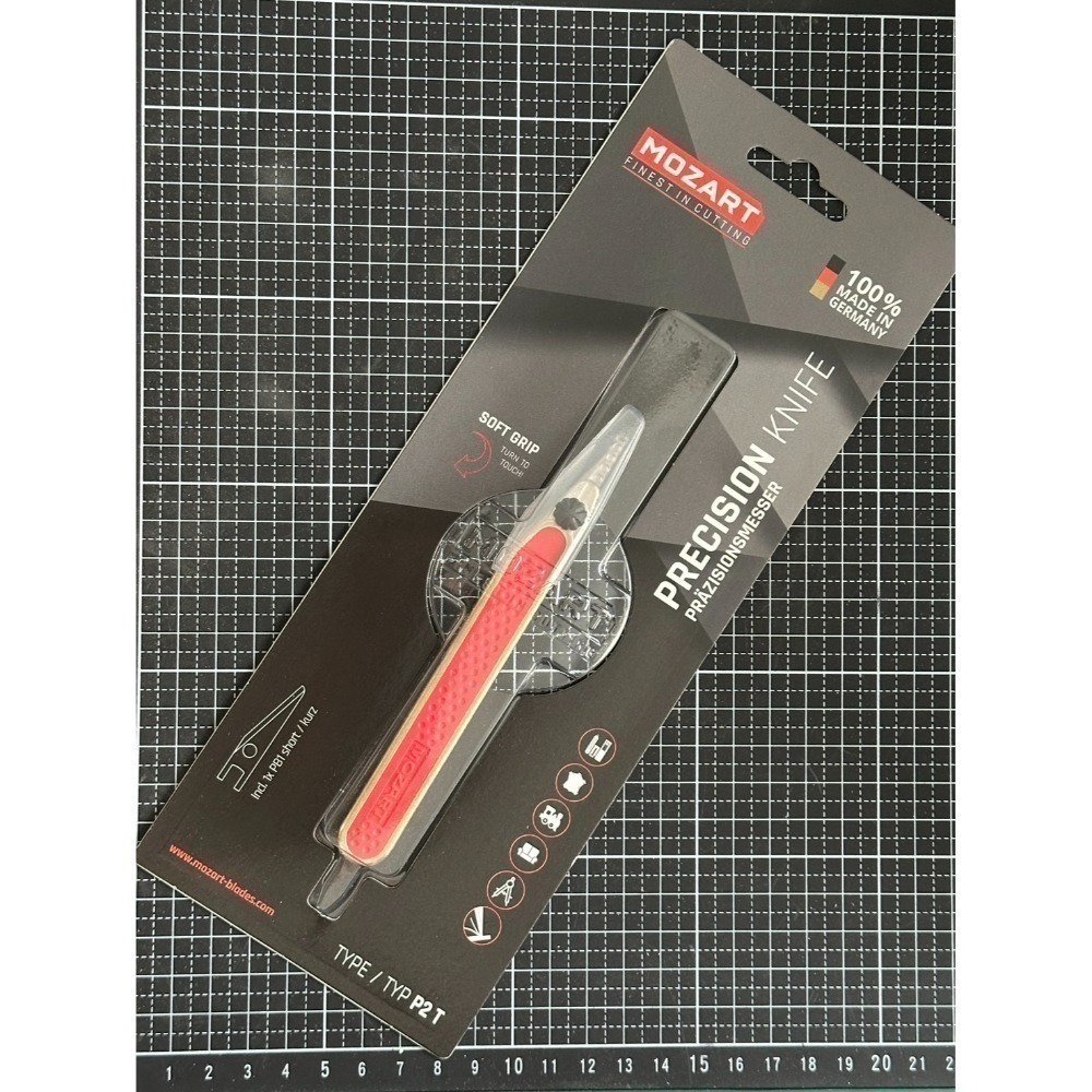 德國 MOZART Blades 莫札特 大紅 小紅 Hobby Knife 模型刀 工藝刀 手柄 補充刀片-規格圖8