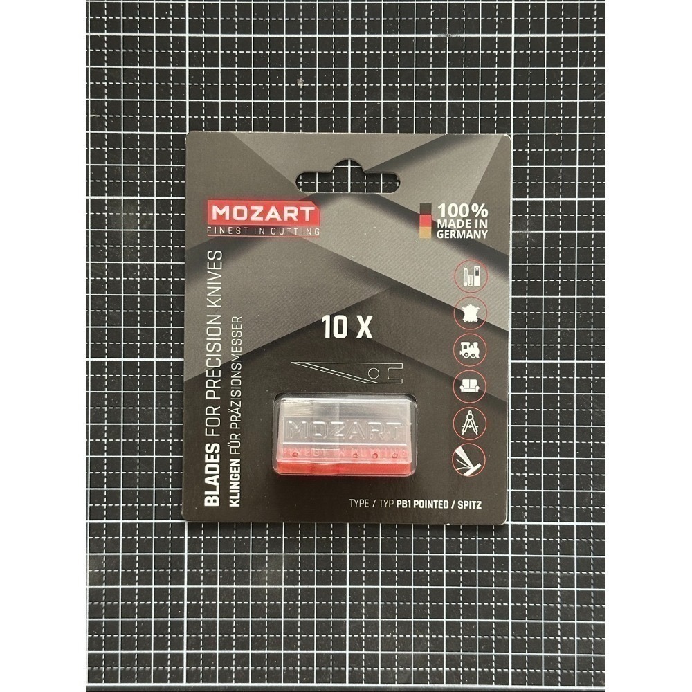 德國 MOZART Blades 莫札特 大紅 小紅 Hobby Knife 模型刀 工藝刀 手柄 補充刀片-規格圖8