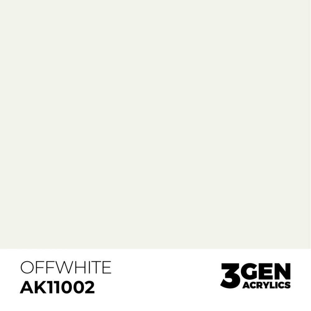 西班牙 AK 3GEN 第三代水性壓克力顏料 米白色 OFFWHITE AK11002 STANDARD 橘標-細節圖3