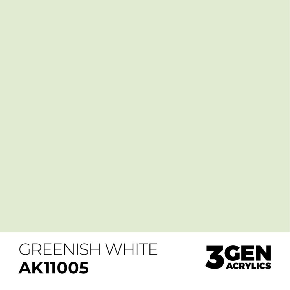 西班牙 AK 3GEN 第三代水性壓克力顏料 綠白色 GREENISH WHITE AK11005 橘標-細節圖3