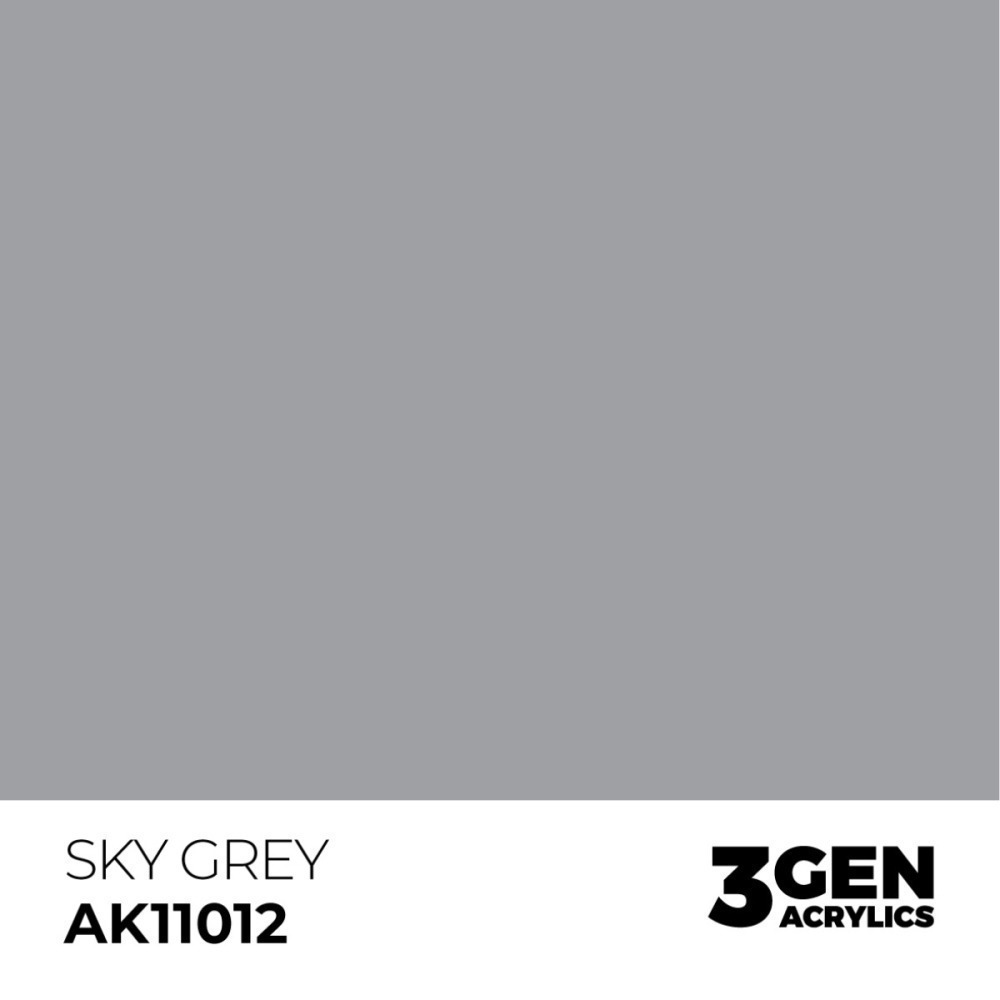 西班牙 AK 3GEN 第三代水性壓克力顏料 天空灰色 SKY GREY (FS 36463) AK11012 橘標-細節圖3