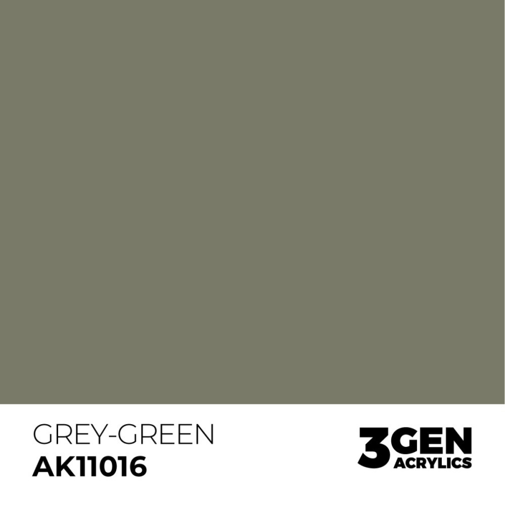 西班牙 AK 3GEN 第三代水性壓克力顏料 灰綠色 GREY GREEN AK11016 STANDARD 橘標-細節圖3