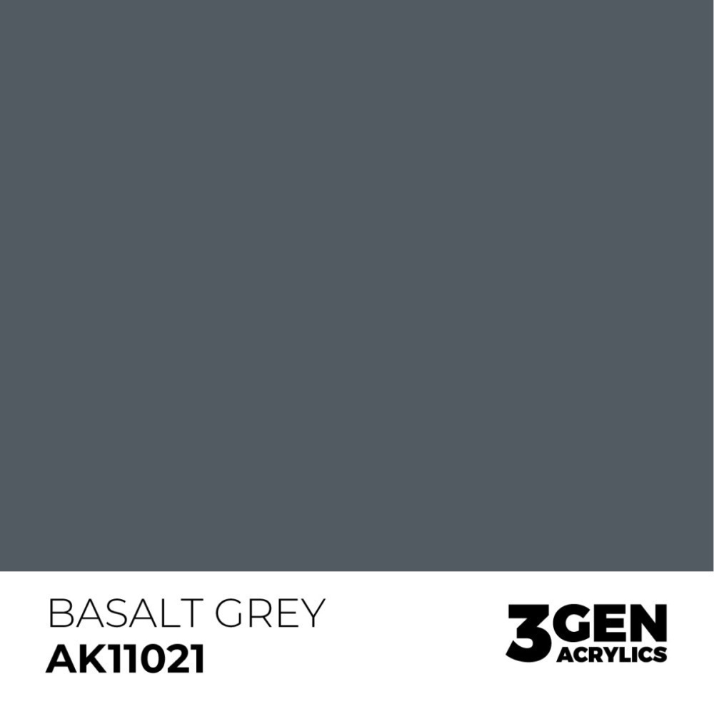 西班牙 AK 3GEN 第三代水性壓克力顏料 玄武岩灰色 BASALT GREY AK11021 橘標-細節圖3