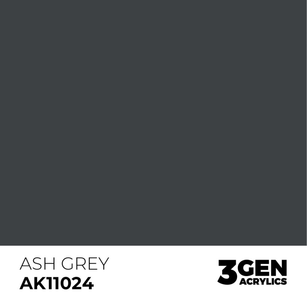 西班牙 AK 3GEN 第三代水性壓克力顏料 餘燼灰色 ASH GREY AK11024 STANDARD 橘標-細節圖3