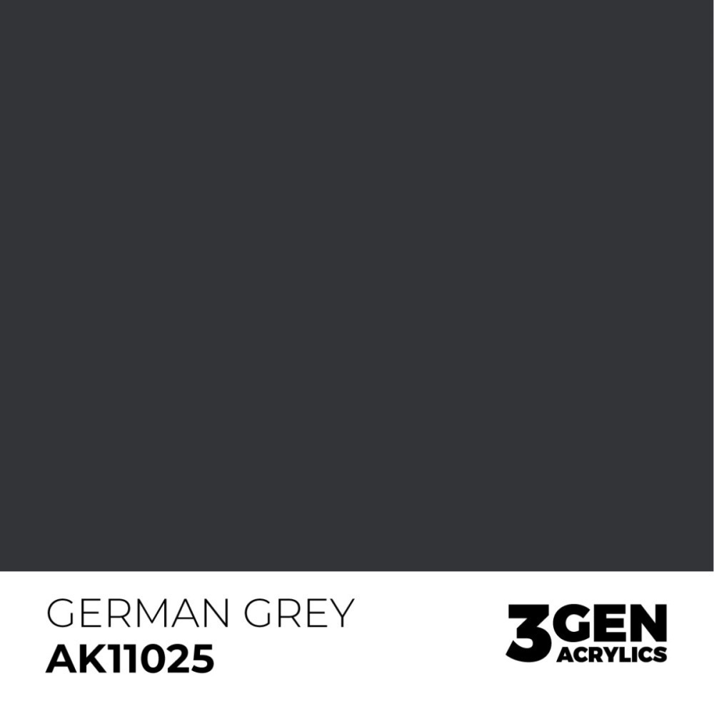西班牙 AK 3GEN 第三代水性壓克力顏料 德國灰 GERMAN GREY AK11025 STANDARD 橘標-細節圖3
