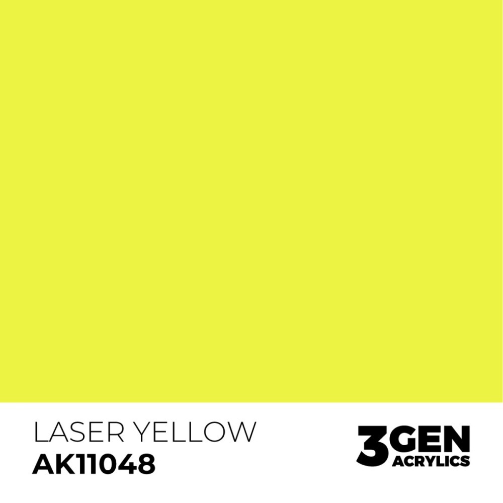 西班牙 AK 3GEN 第三代水性壓克力顏料 雷射黃色 LASER YELLOW AK11048 橘標-細節圖3