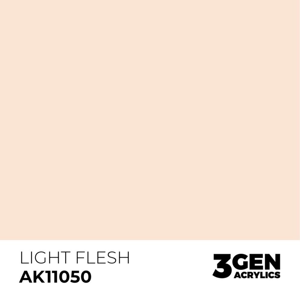 西班牙 AK 3GEN 第三代水性壓克力顏料 明亮膚色 LIGHT FLESH AK11050 橘標-細節圖3