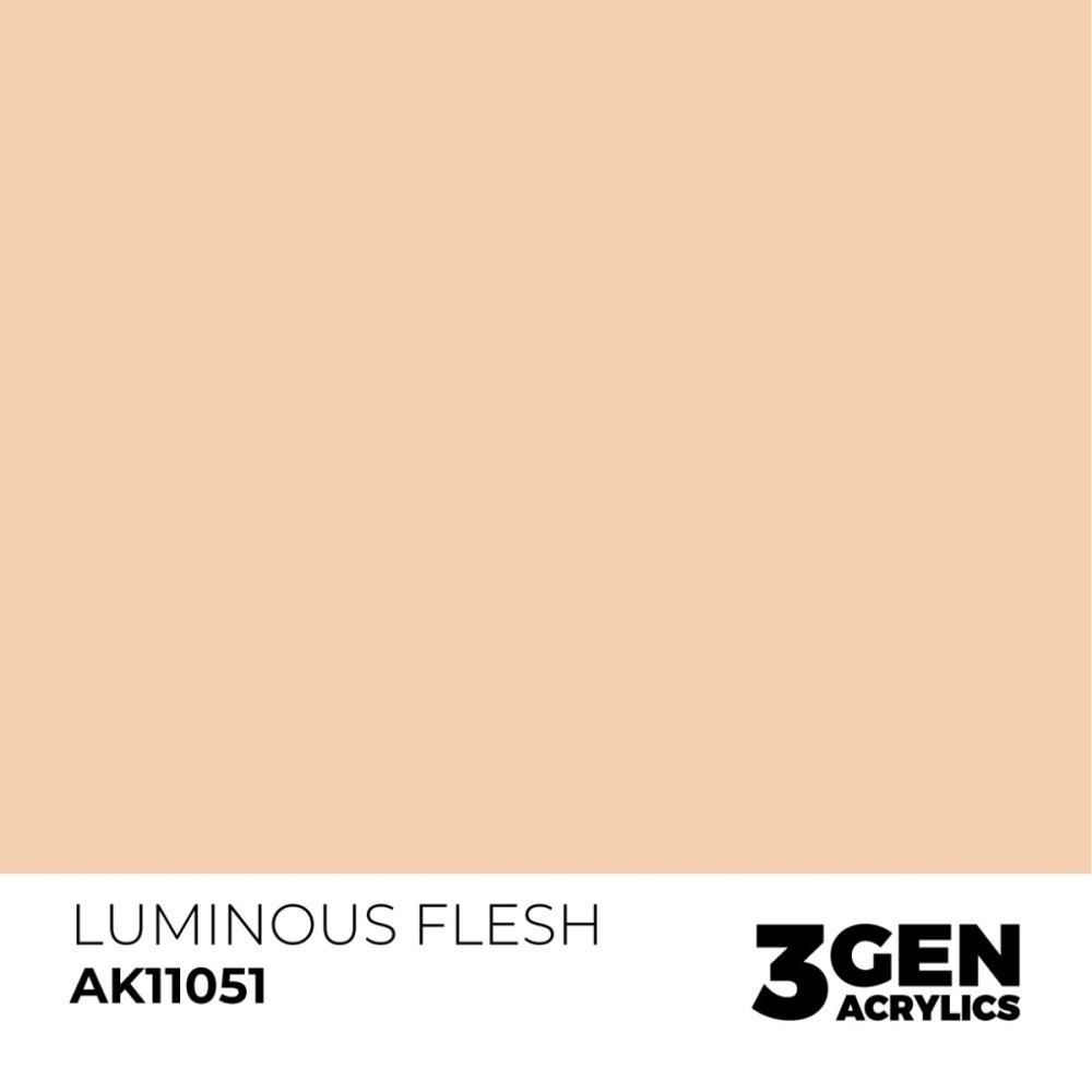 西班牙 AK 3GEN 第三代水性壓克力顏料 光采膚色 LUMINOUS FLESH AK11051 橘標-細節圖3