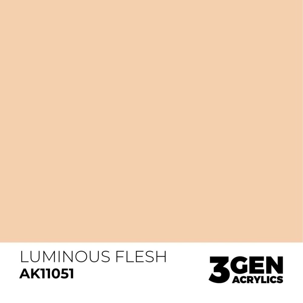 西班牙 AK 3GEN 第三代水性壓克力顏料 光采膚色 LUMINOUS FLESH AK11051 橘標-細節圖3