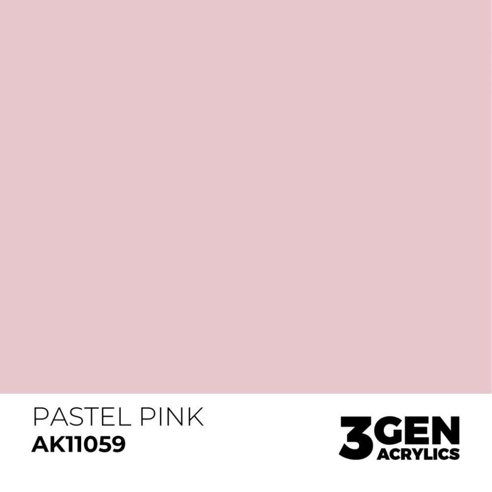 西班牙 AK 3GEN 第三代水性壓克力顏料 粉紅色 PASTEL PINK AK11059 PASTEL 藍標-細節圖3