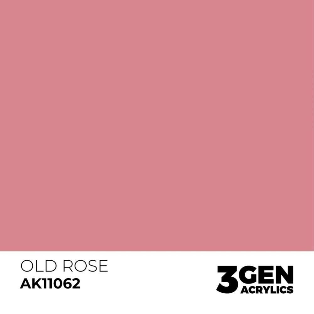 西班牙 AK 3GEN 第三代水性壓克力顏料 古典玫瑰色 OLD ROSE AK11062 橘標-細節圖3