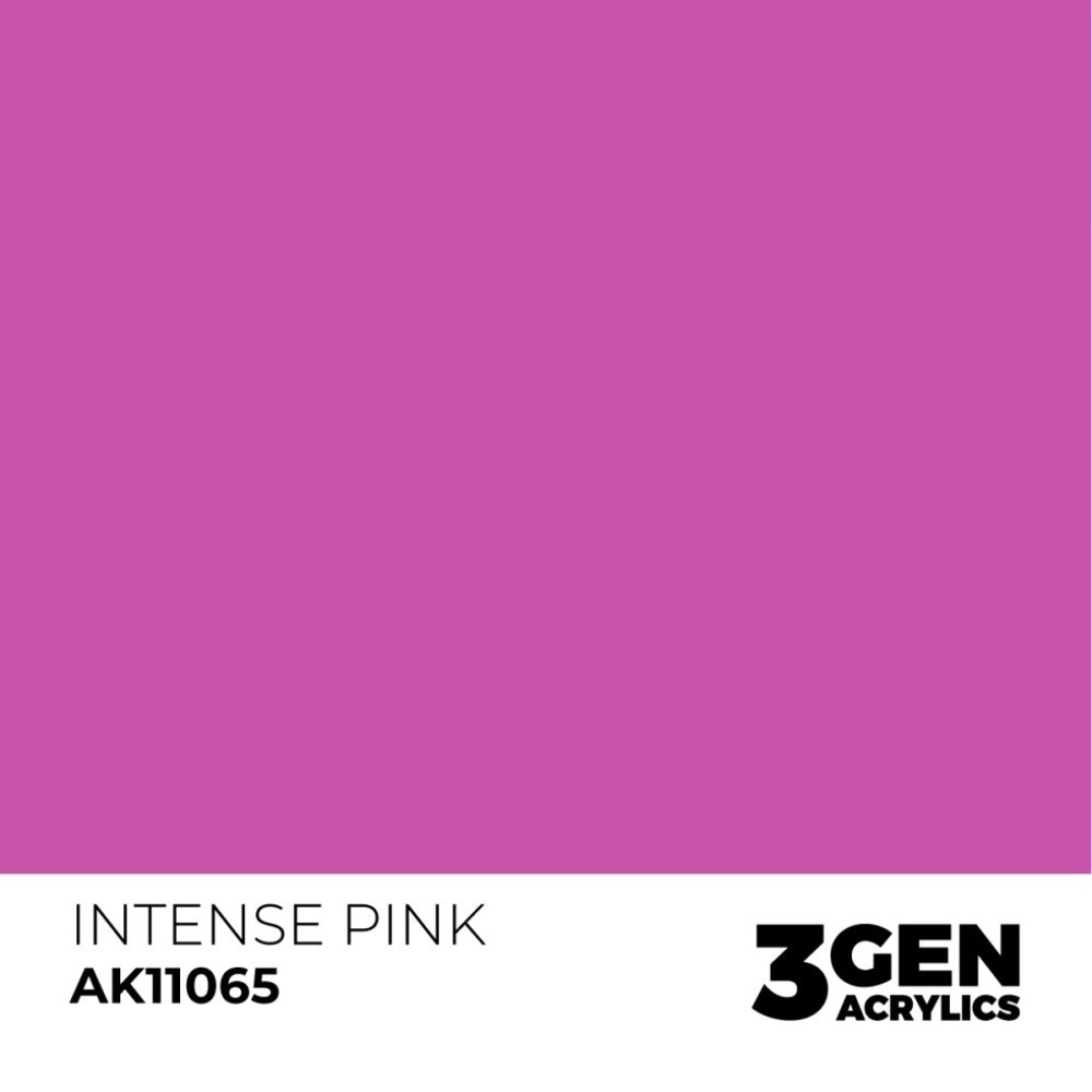 西班牙 AK 3GEN 第三代水性壓克力顏料 濃粉紅色 INTENSE PINK AK11065 INTENSE 黃標-細節圖3