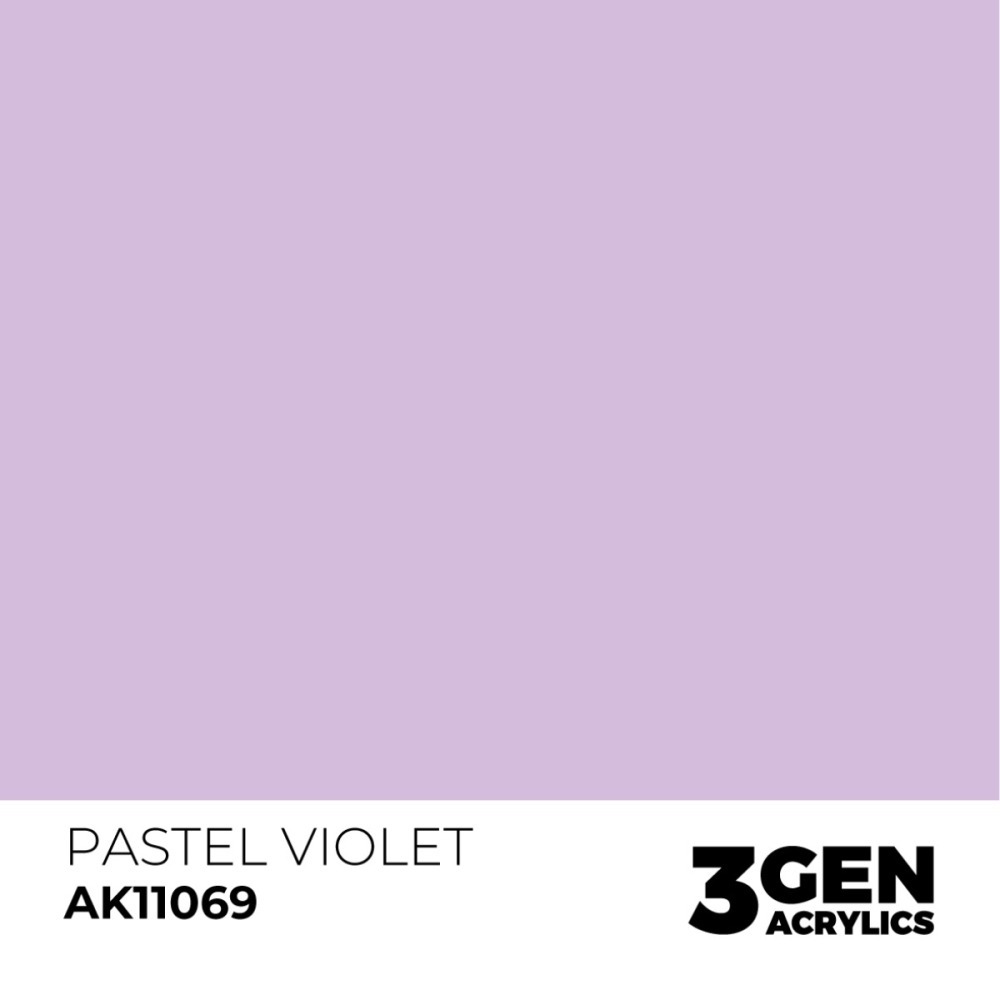 西班牙 AK 3GEN 第三代水性壓克力顏料 粉紫羅蘭色 PASTEL VIOLET AK11069 PASTEL 藍標-細節圖3