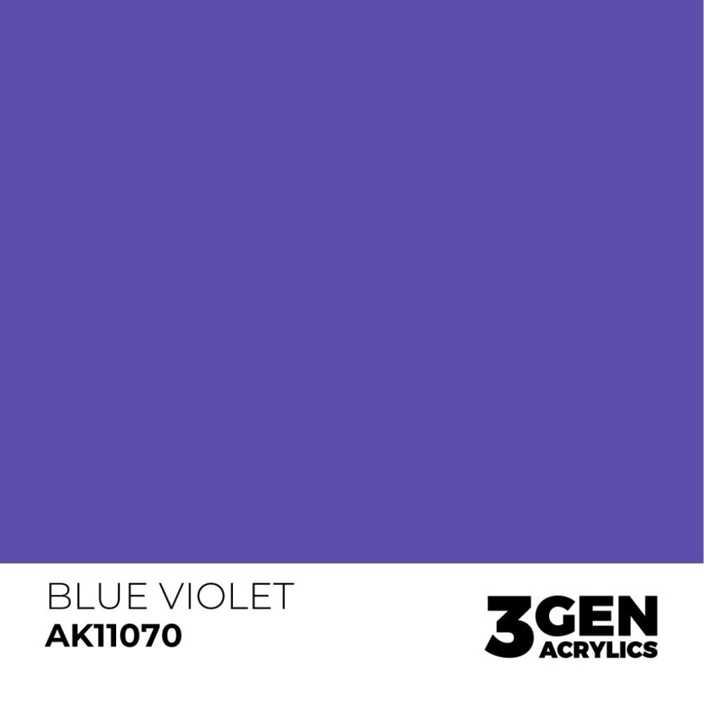 西班牙 AK 3GEN 第三代水性壓克力顏料 偏藍紫羅蘭色 BLUE VIOLET AK11070 橘標-細節圖3