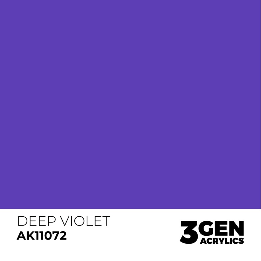 西班牙 AK 3GEN 第三代水性壓克力顏料 深紫羅蘭色 DEEP VIOLET AK11072 INTENSE 黃標-細節圖3