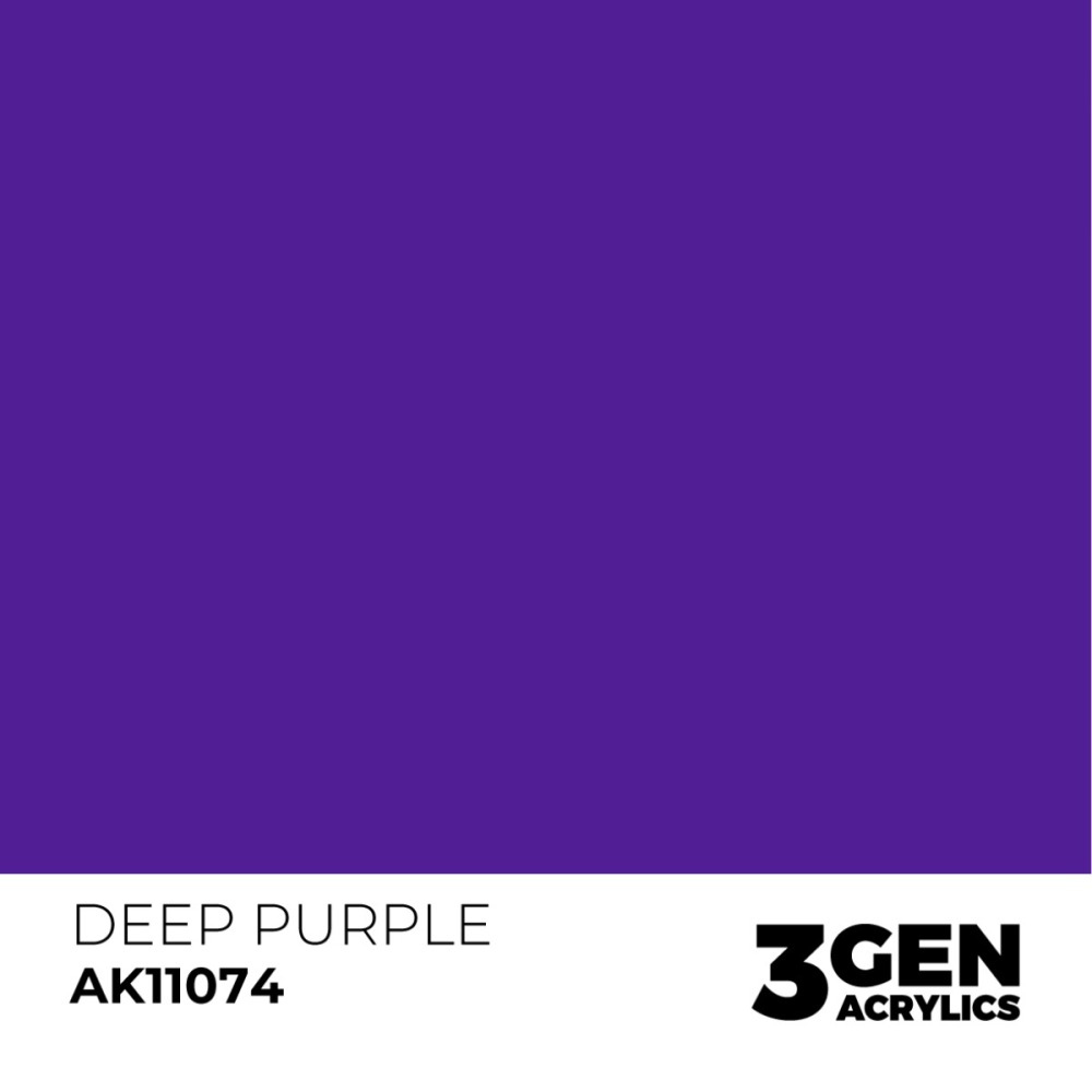 西班牙 AK 3GEN 第三代水性壓克力顏料 深紫色 DEEP PURPLE AK11074 INTENSE 黃標-細節圖3