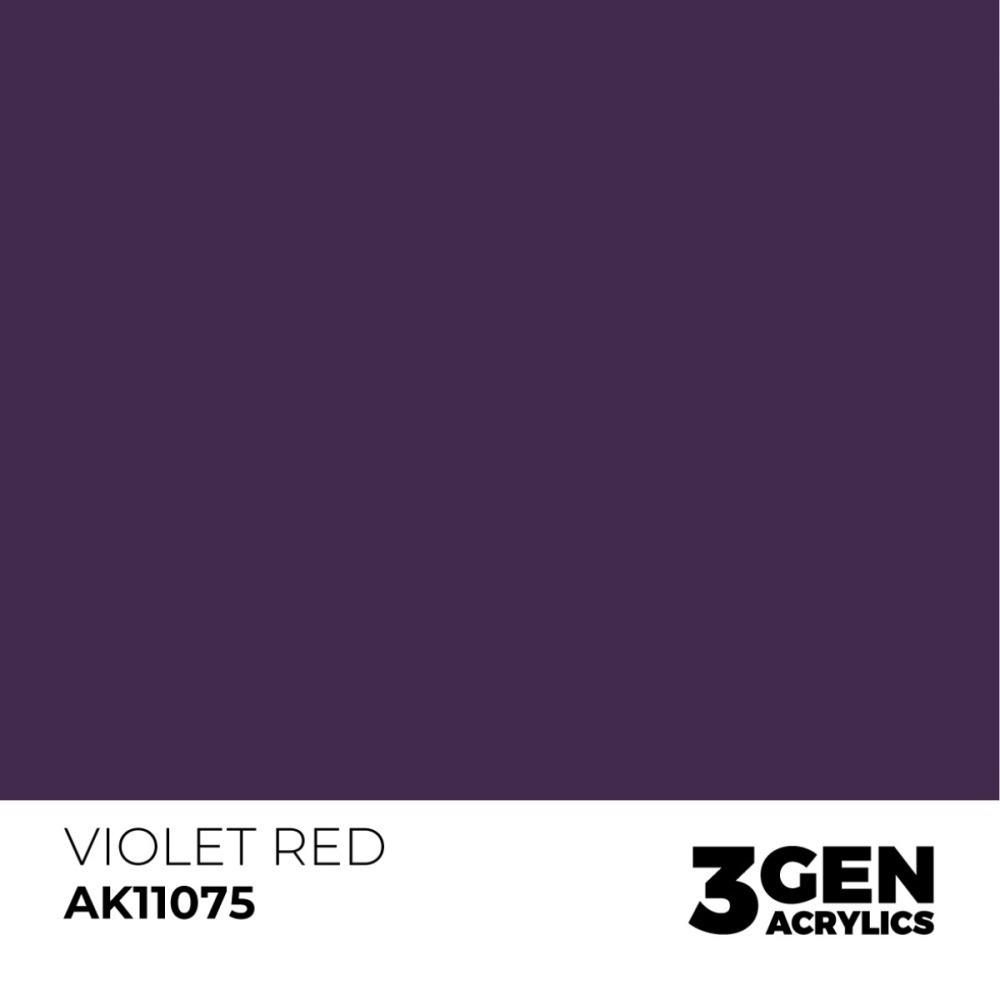 西班牙 AK 3GEN 第三代水性壓克力顏料 紫羅蘭紅色 VIOLET RED AK11075 橘標-細節圖3