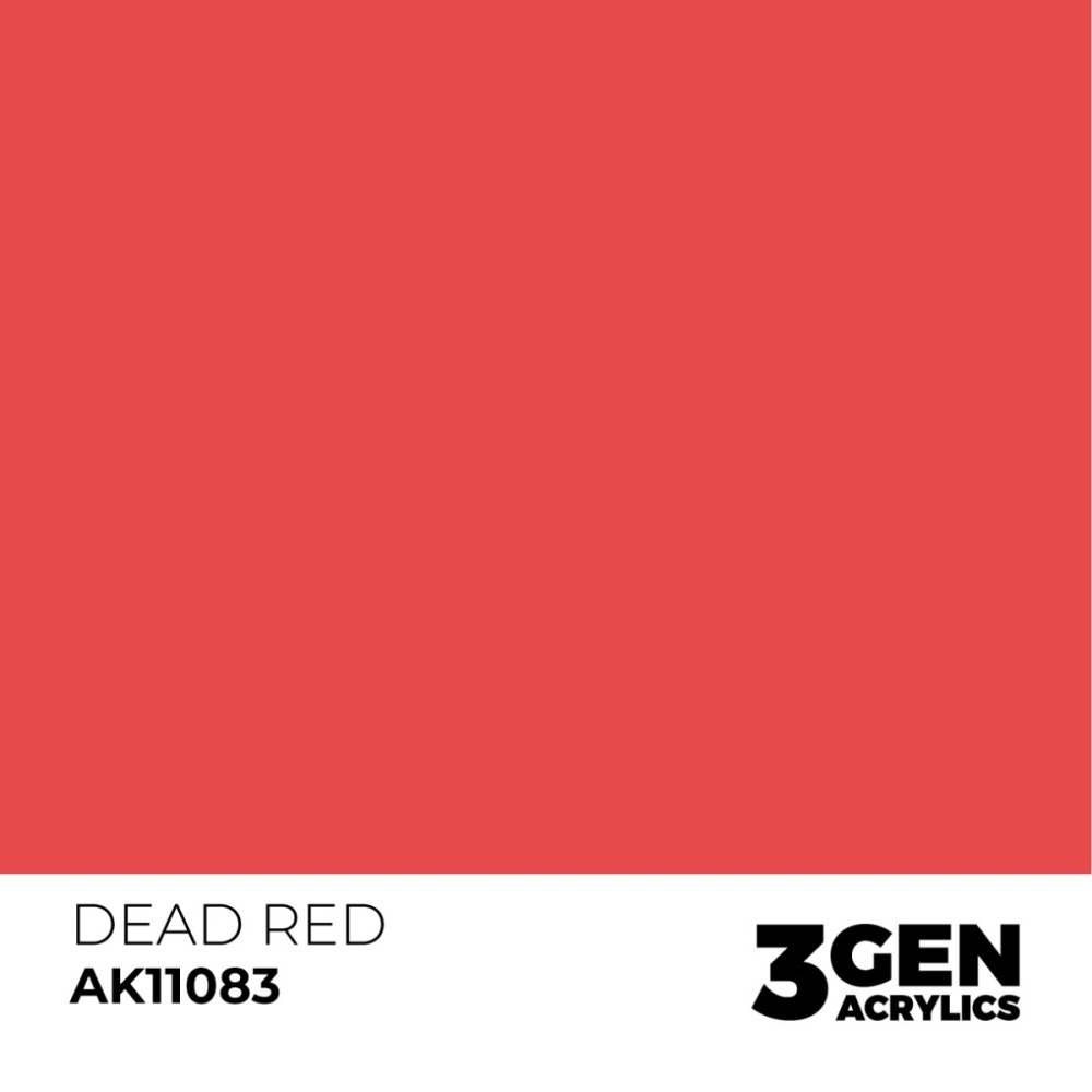 西班牙 AK 3GEN 第三代水性壓克力顏料 亡逝紅色 DEAD RED AK11083 橘標-細節圖3