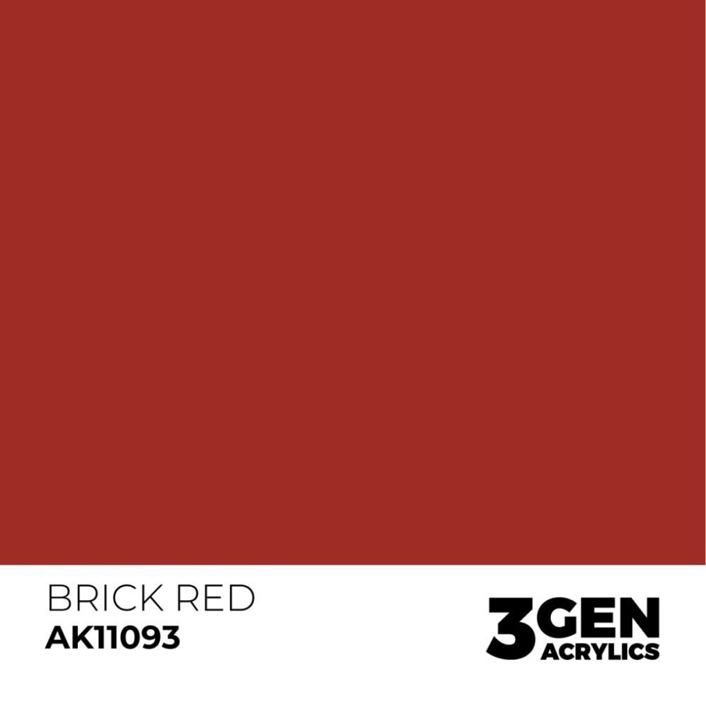 西班牙 AK 3GEN 第三代水性壓克力顏料 磚紅色 BRICK RED AK11093 橘標-細節圖3