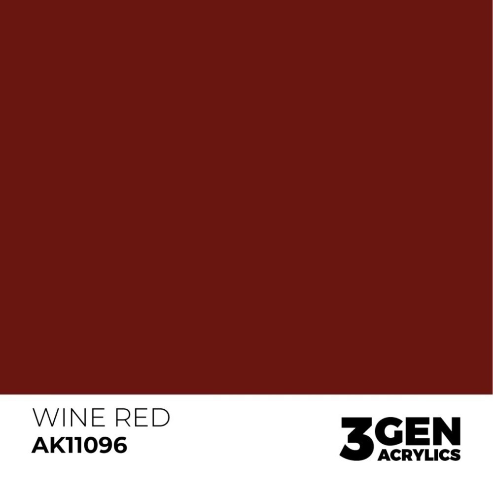 西班牙 AK 3GEN 第三代水性壓克力顏料 酒紅色 WINE RED AK11096 橘標-細節圖3