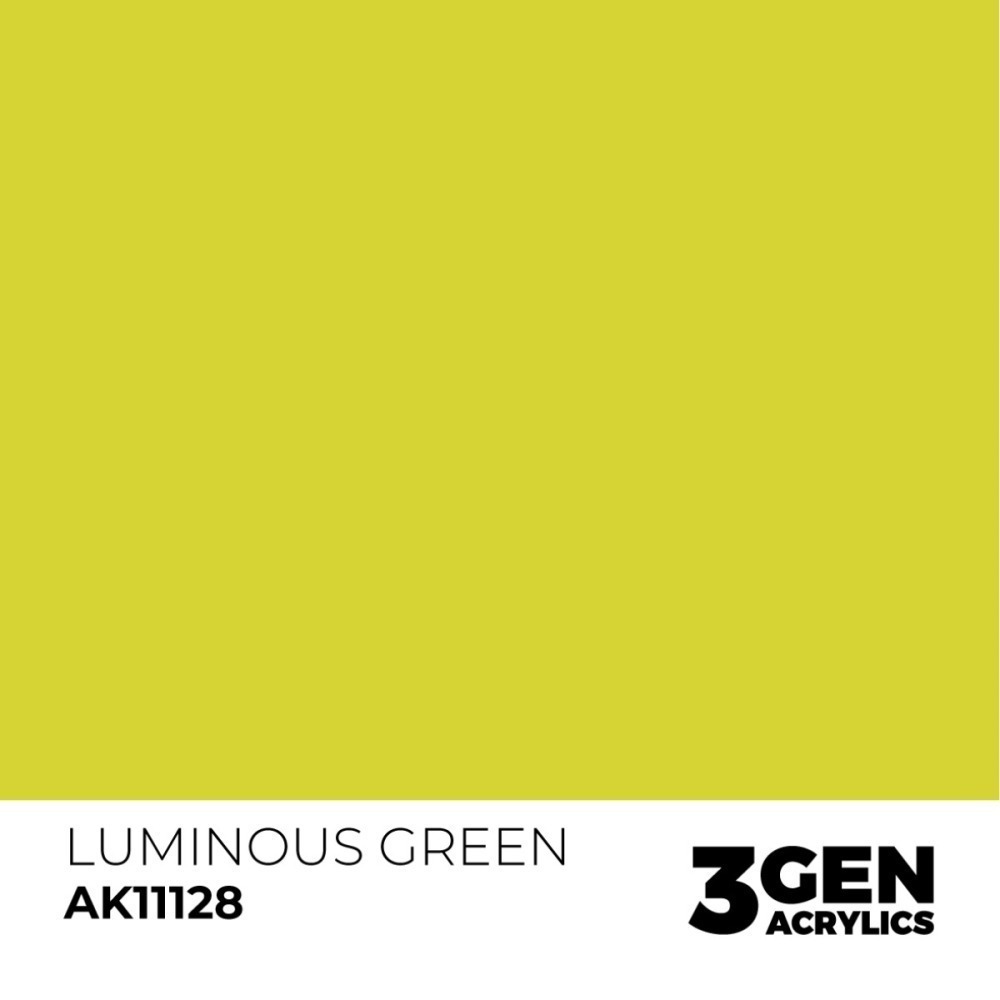 西班牙 AK 3GEN 第三代水性壓克力顏料 明亮綠色 LUMINOUS GREEN AK11128 橘標-細節圖3