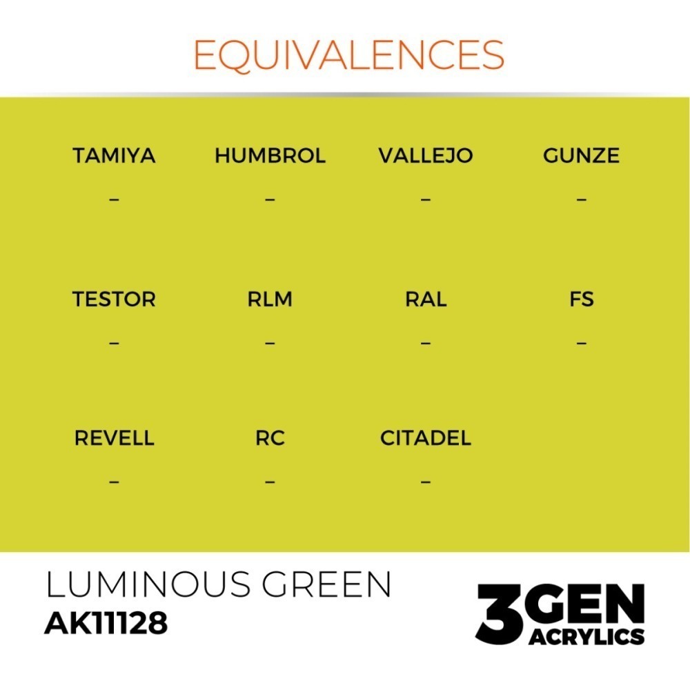 西班牙 AK 3GEN 第三代水性壓克力顏料 明亮綠色 LUMINOUS GREEN AK11128 橘標-細節圖4