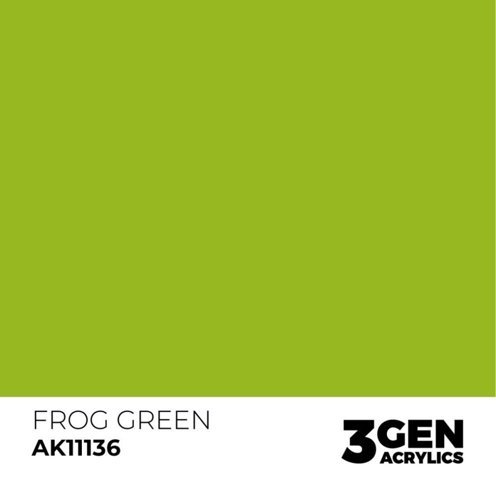 西班牙 AK 3GEN 第三代水性壓克力顏料 蛙綠色 FROG GREEN AK11136 橘標-細節圖3