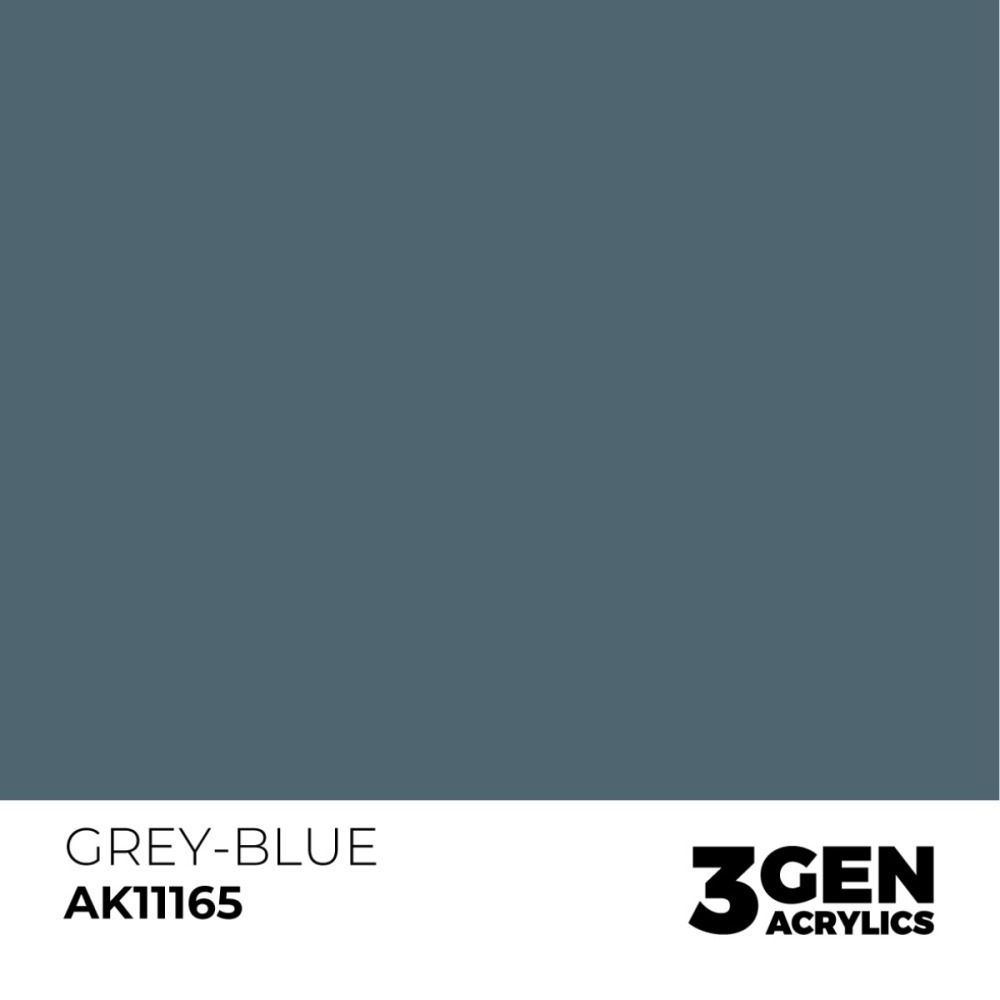 西班牙 AK 3GEN 第三代水性壓克力顏料 灰藍色 GREY-BLUE AK11165 橘標-細節圖3