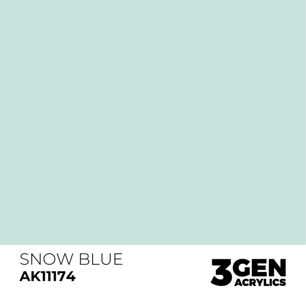 西班牙 AK 3GEN 第三代水性壓克力顏料 冰雪藍色 SNOW BLUE AK11174 橘標-細節圖3