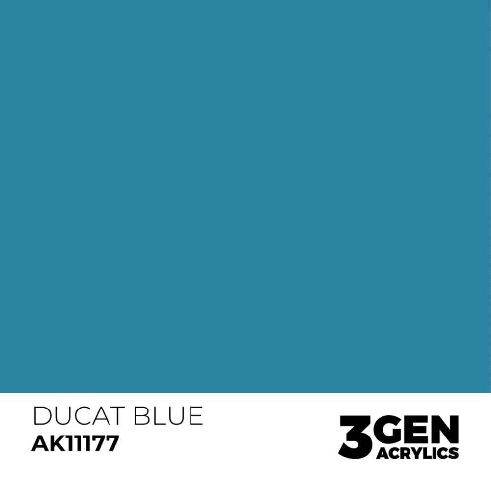 西班牙 AK 3GEN 第三代水性壓克力顏料 達克特藍色 DUCAT BLUE AK11177 橘標-細節圖3