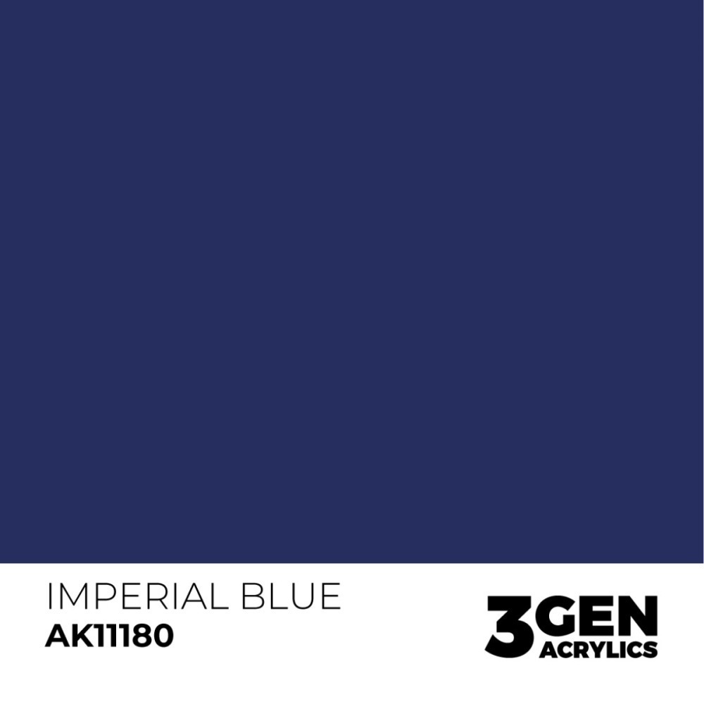 西班牙 AK 3GEN 第三代水性壓克力顏料 帝國藍色 IMPERIAL BLUE AK11180 橘標-細節圖3