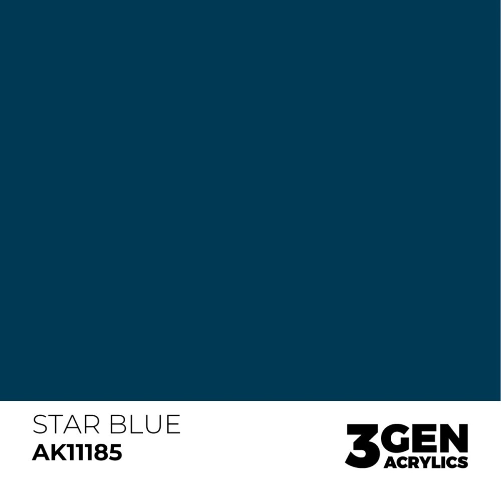 西班牙 AK 3GEN 第三代水性壓克力顏料 星耀藍色 STAR BLUE AK11185 橘標-細節圖3