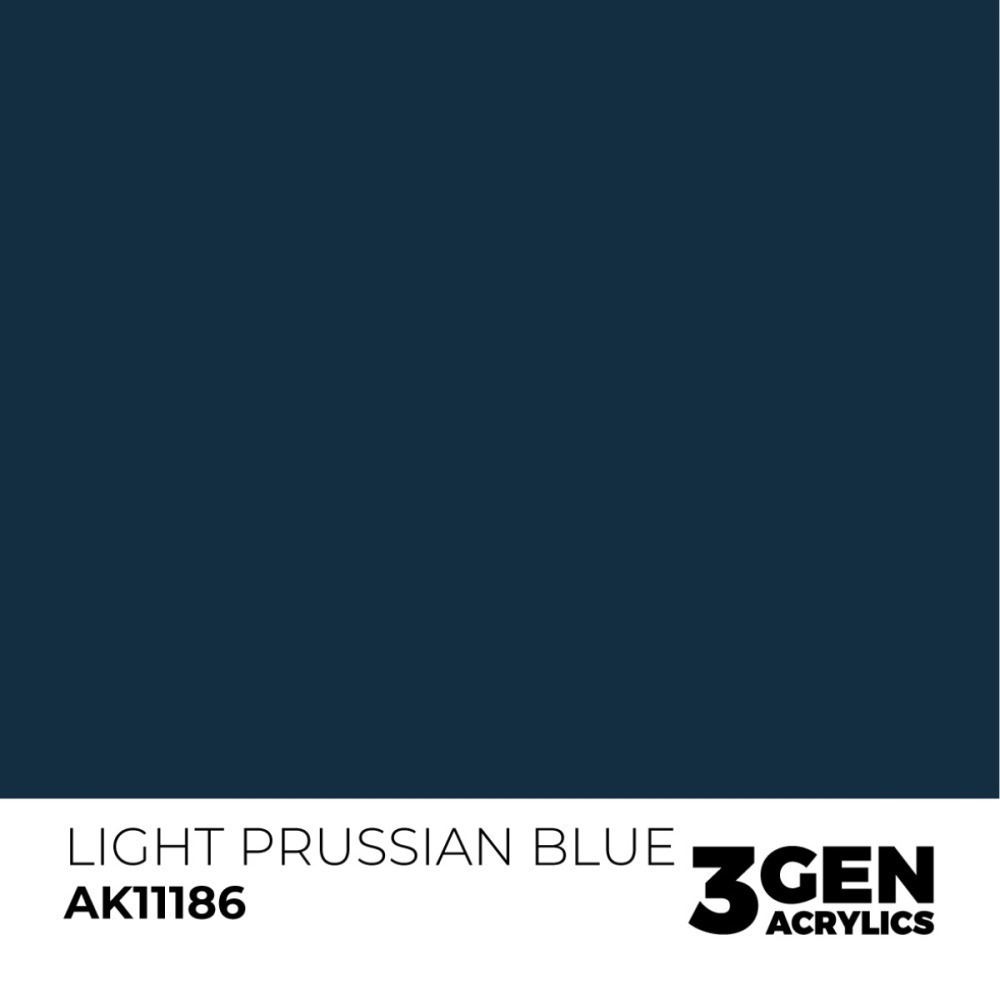 西班牙 AK 3GEN 第三代水性壓克力顏料 亮普魯士藍色 LIGHT PRUSSIAN BLUE AK11186 橘標-細節圖3